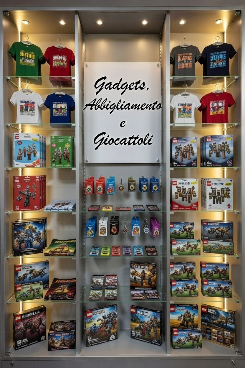 Gadgets, Abbigliamento e Giocattoli